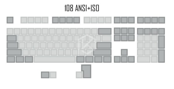 For 108 plus ISO_dsa-pbt-trống-xam-nhạt-xam-keycaps-60-g_variants-3