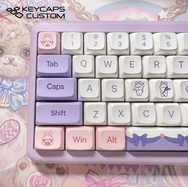 lavender rabbit keycap