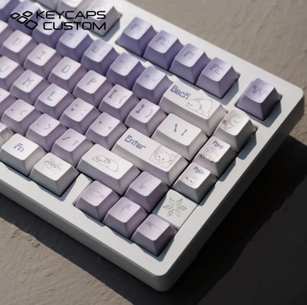 milky purple rabbit theme keycap