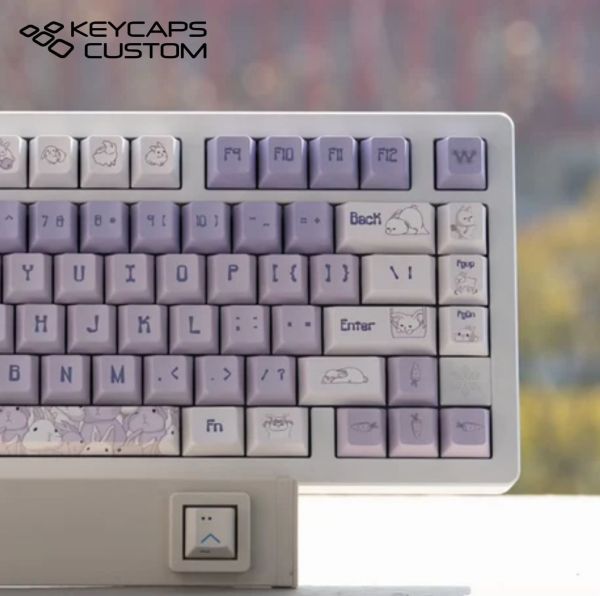 milky purple rabbit theme keycap