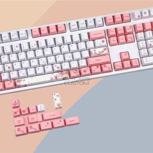 PBT Sakura Japanese 73 key Keycap Set