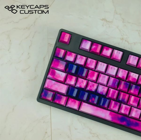 purple cloud starry sky theme keycap